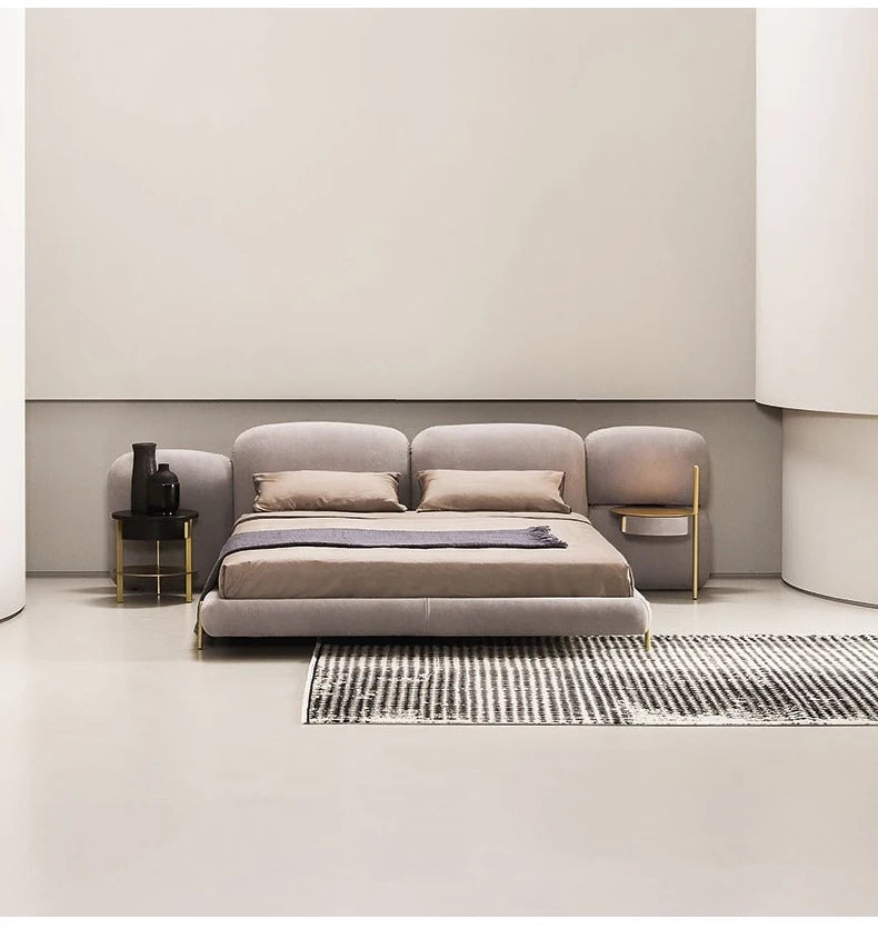 Modern and simple velvet bed bedroom 1.8m large bed master bedroom double bed