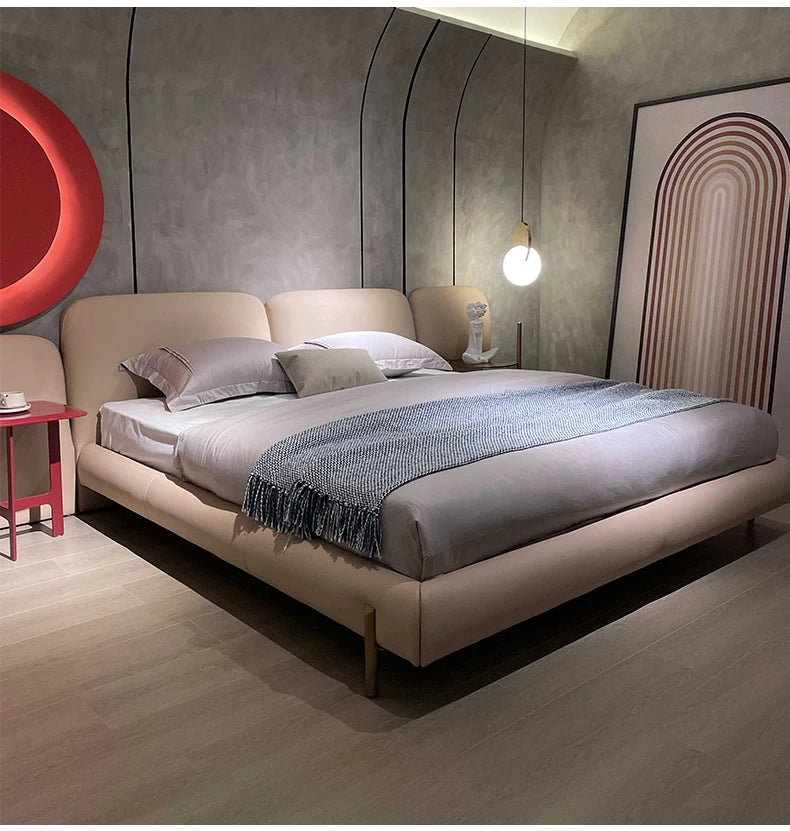 Modern and simple velvet bed bedroom 1.8m large bed master bedroom double bed