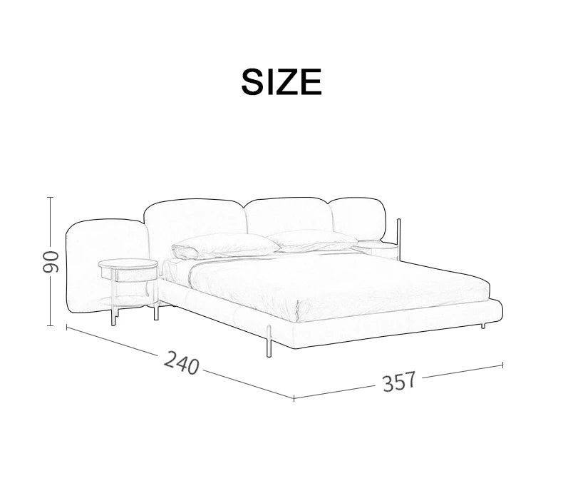 Modern and simple velvet bed bedroom 1.8m large bed master bedroom double bed