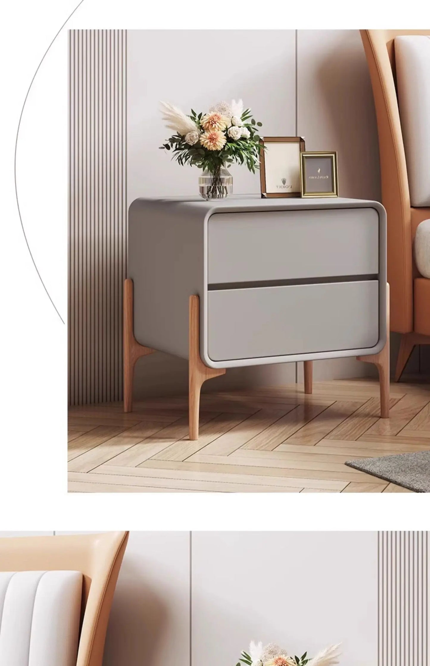 Bedroom Storage Night Table Drawer Modern Trendy Night Table Minimalist Mesitas De Noche Para El Dormitorio Home Furniture