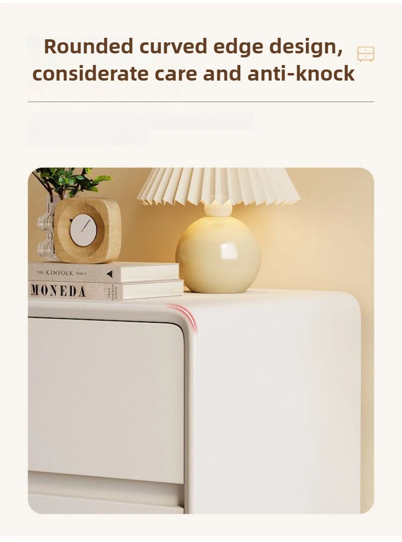 2-layers Modern Bedside Table Storage Bedroom Home Nightstands Solid Wood Drawer Storage Aesthetic Design Bedroom Furniture