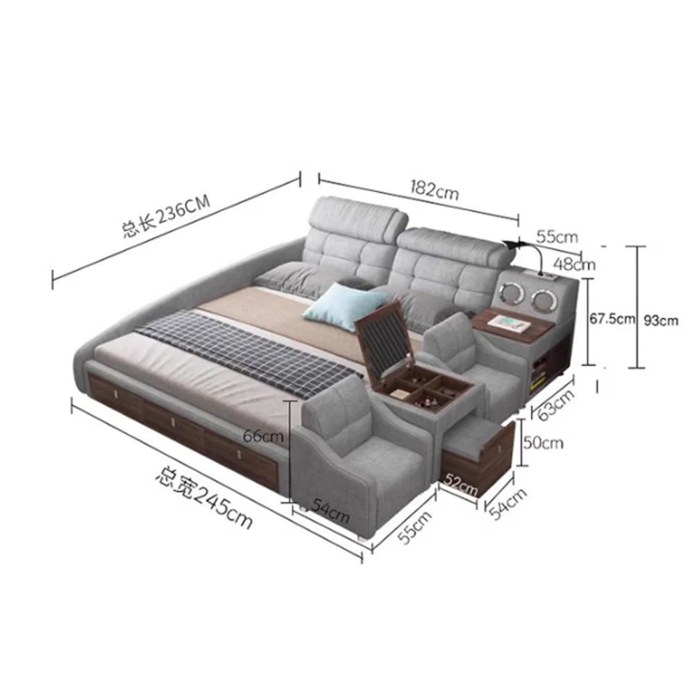 Bedroom Handles Beds Aesthetic Vanity Double Storage Children Beds Sleeping Lounge King Mobili Per La Casa Home Accessories