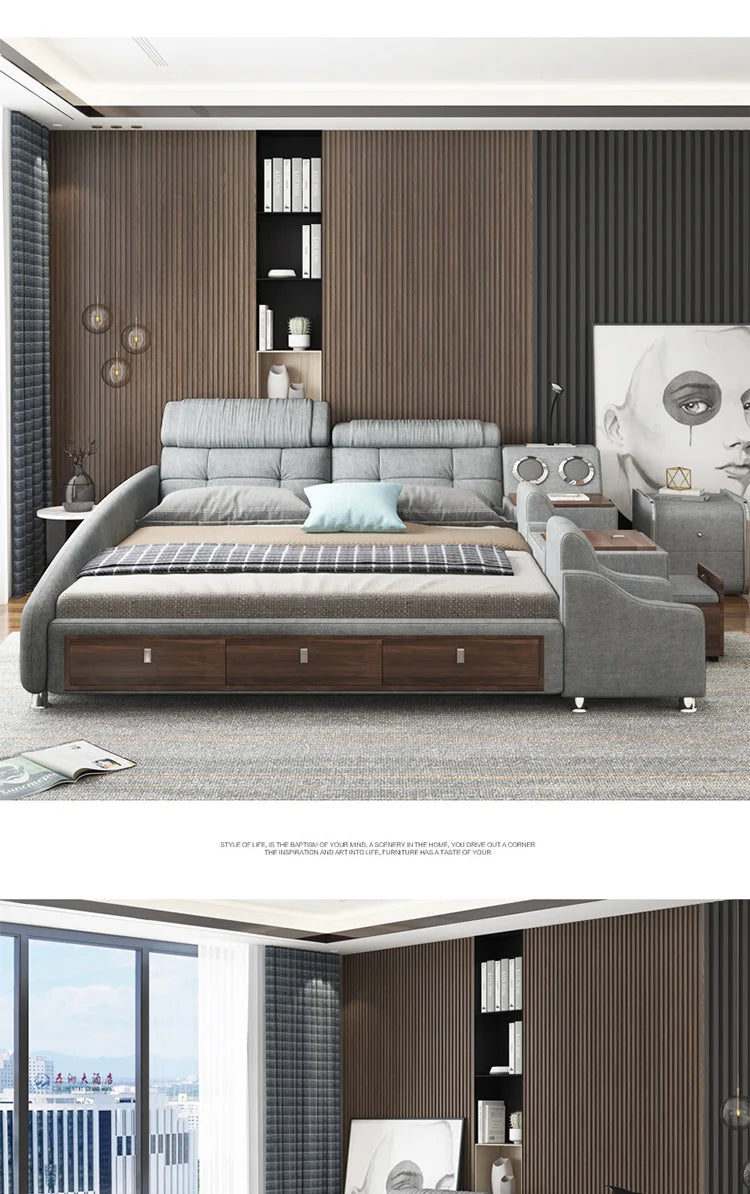 Bedroom Handles Beds Aesthetic Vanity Double Storage Children Beds Sleeping Lounge King Mobili Per La Casa Home Accessories