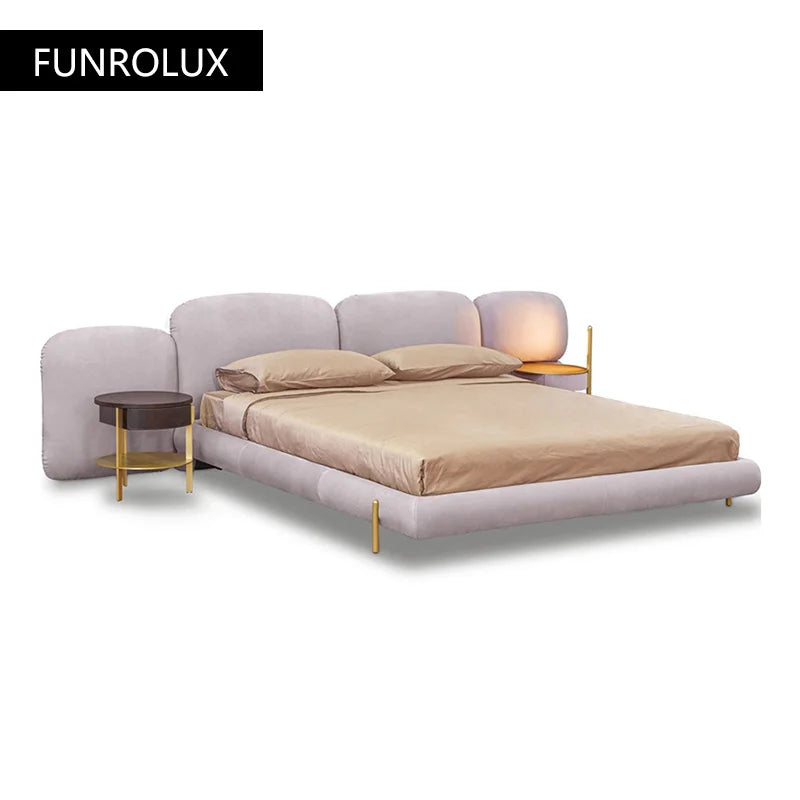 Modern and simple velvet bed bedroom 1.8m large bed master bedroom double bed