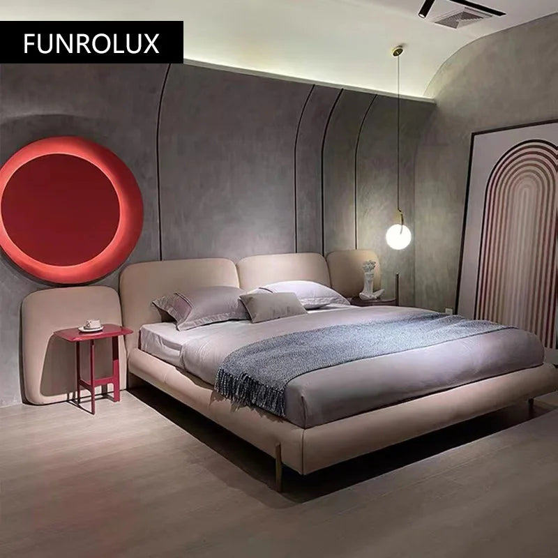 Modern and simple velvet bed bedroom 1.8m large bed master bedroom double bed