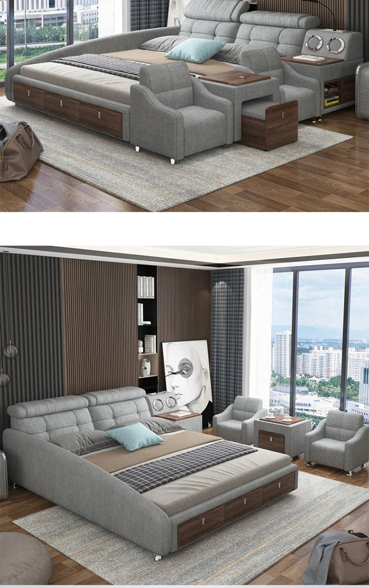Bedroom Handles Beds Aesthetic Vanity Double Storage Children Beds Sleeping Lounge King Mobili Per La Casa Home Accessories