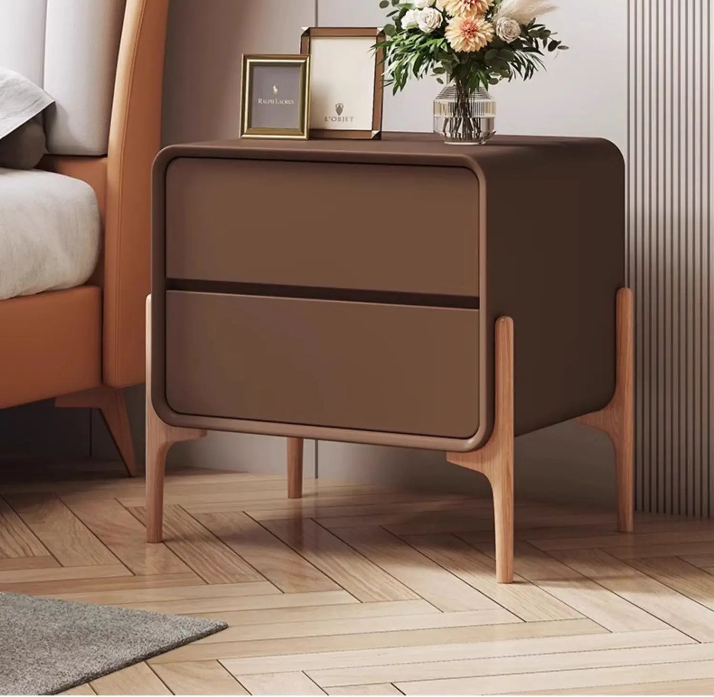 Bedroom Storage Night Table Drawer Modern Trendy Night Table Minimalist Mesitas De Noche Para El Dormitorio Home Furniture