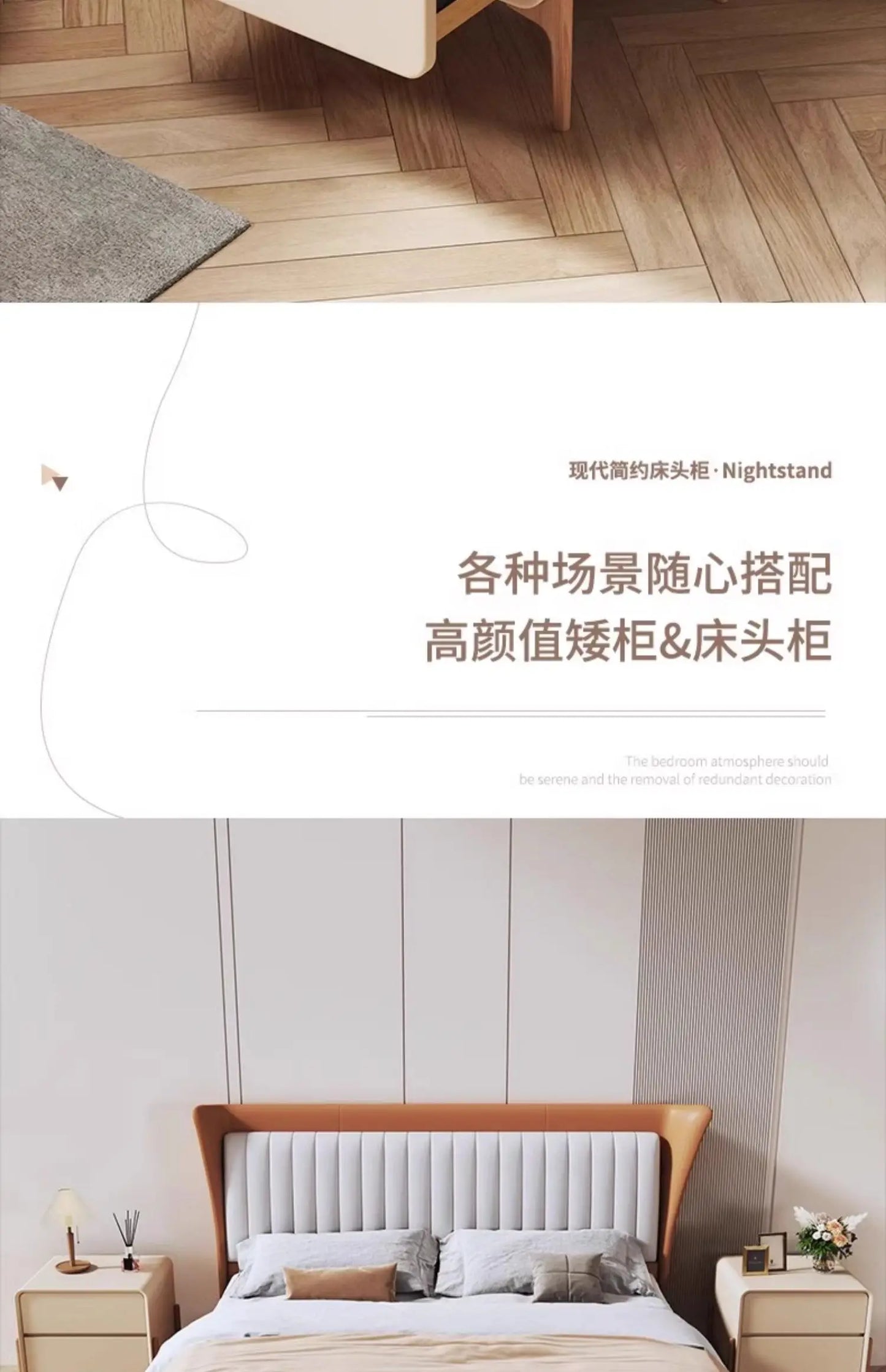 Bedroom Storage Night Table Drawer Modern Trendy Night Table Minimalist Mesitas De Noche Para El Dormitorio Home Furniture
