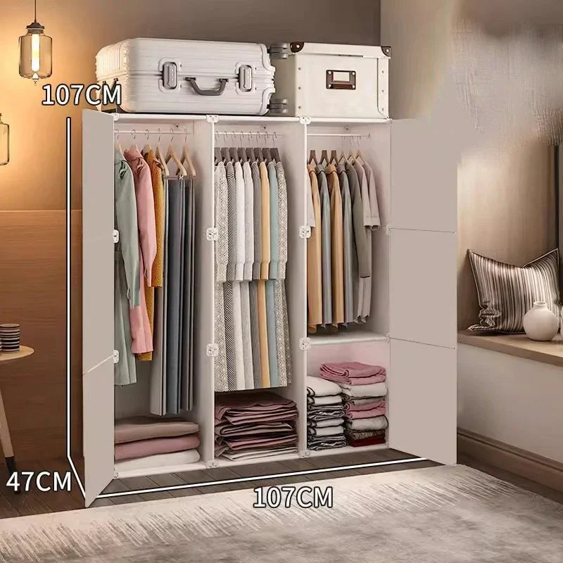 Storage Organizer Closet Partitions Cupboard Bedroom Clothes Wardrobe Shelf Foldable Living Room Guarda Roupa Salon Furniture
