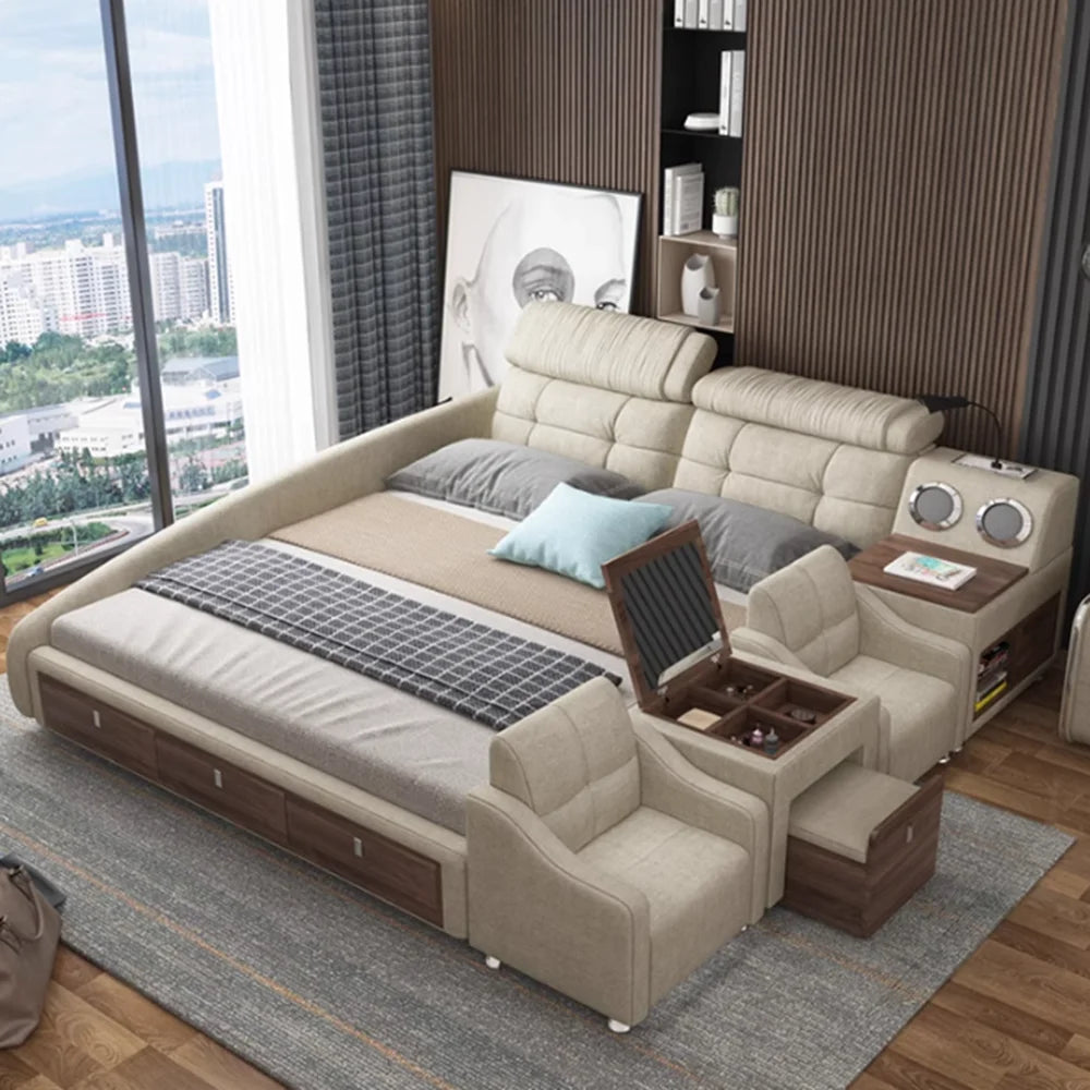Bedroom Handles Beds Aesthetic Vanity Double Storage Children Beds Sleeping Lounge King Mobili Per La Casa Home Accessories