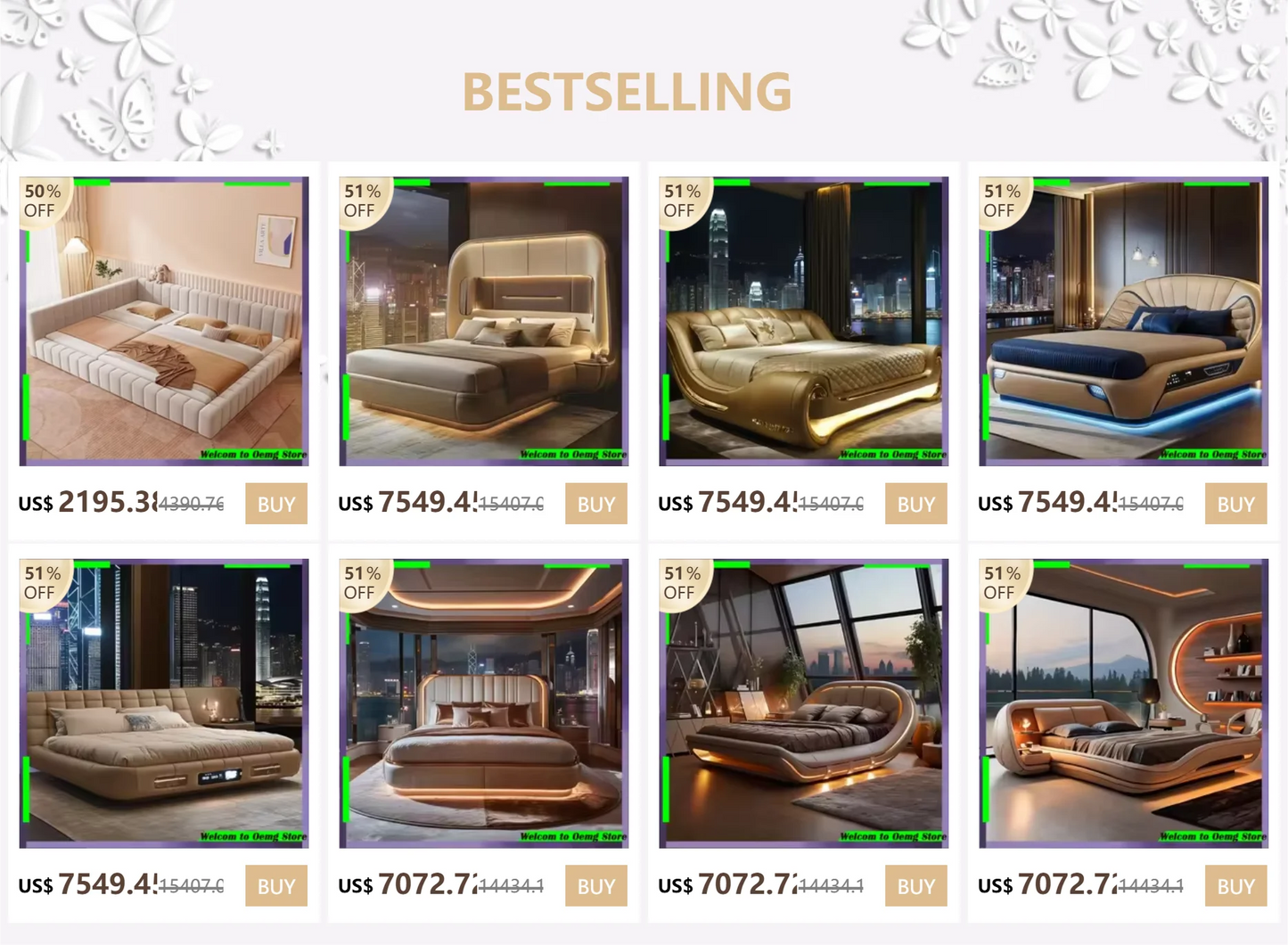 Bedroom Aesthetic Bed Modern Luxury Frame Rail Multifunctional Bed King Size Headboard Camarotes Para Dormitorio Furnitures
