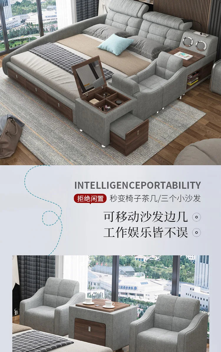 Bedroom Handles Beds Aesthetic Vanity Double Storage Children Beds Sleeping Lounge King Mobili Per La Casa Home Accessories