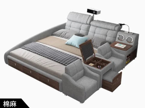 Bedroom Handles Beds Aesthetic Vanity Double Storage Children Beds Sleeping Lounge King Mobili Per La Casa Home Accessories