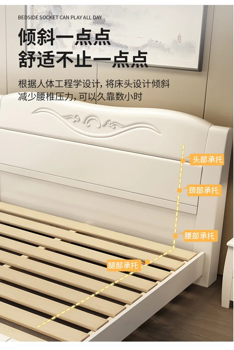 Bedroom Children Bed Luxury Double Single Baby Massage Modern Bed Design Beauty Sun Nordic Wooden Beliche Salon Furniture