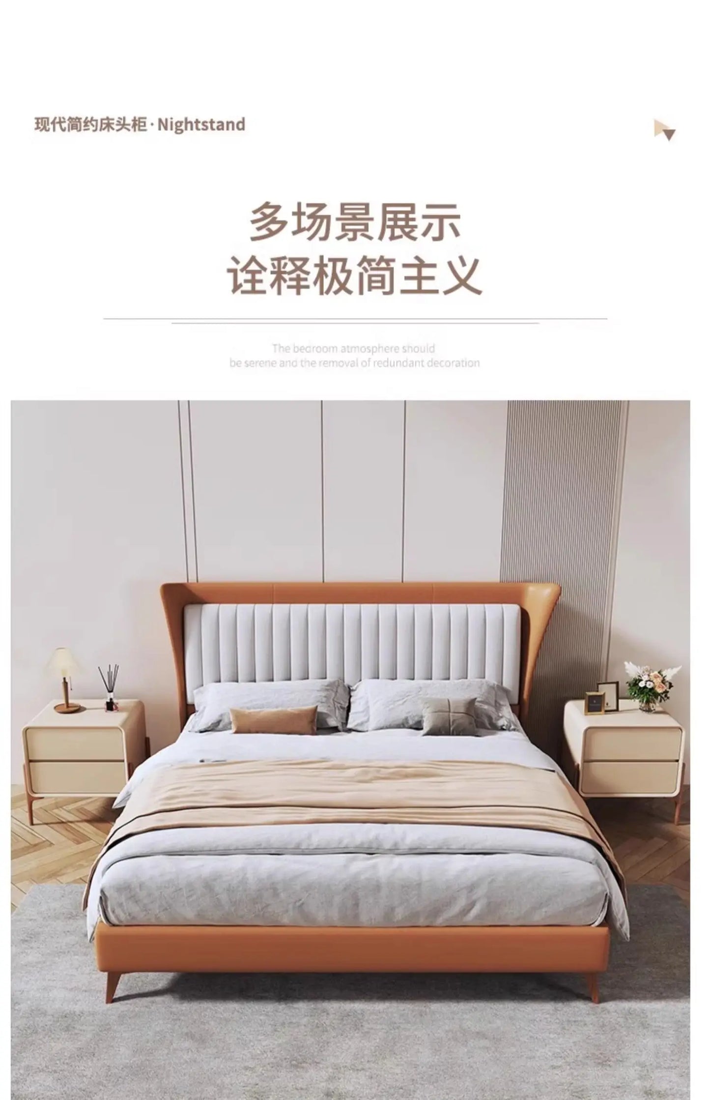 Bedroom Storage Night Table Drawer Modern Trendy Night Table Minimalist Mesitas De Noche Para El Dormitorio Home Furniture