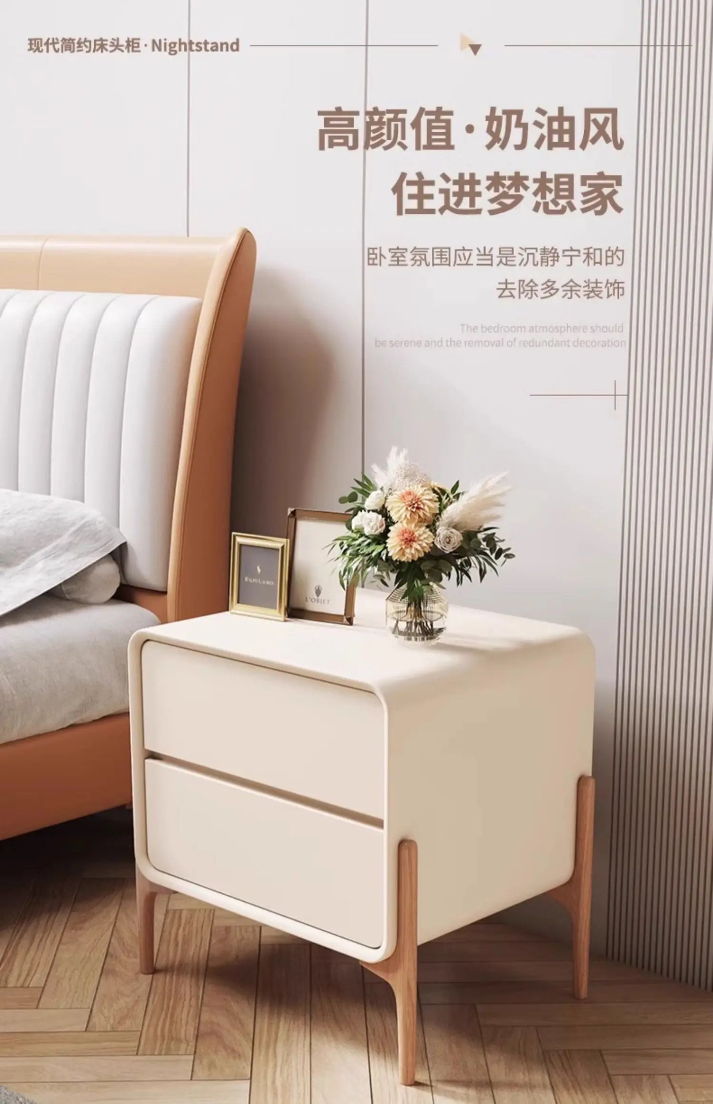 Bedroom Storage Night Table Drawer Modern Trendy Night Table Minimalist Mesitas De Noche Para El Dormitorio Home Furniture
