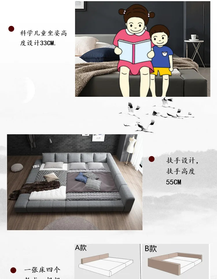 Bedroom Unique Bed Aesthetic Modern Headboard Double Children Bed Sleeping 180x200 Muebles Para Dormitorio Home Accessories