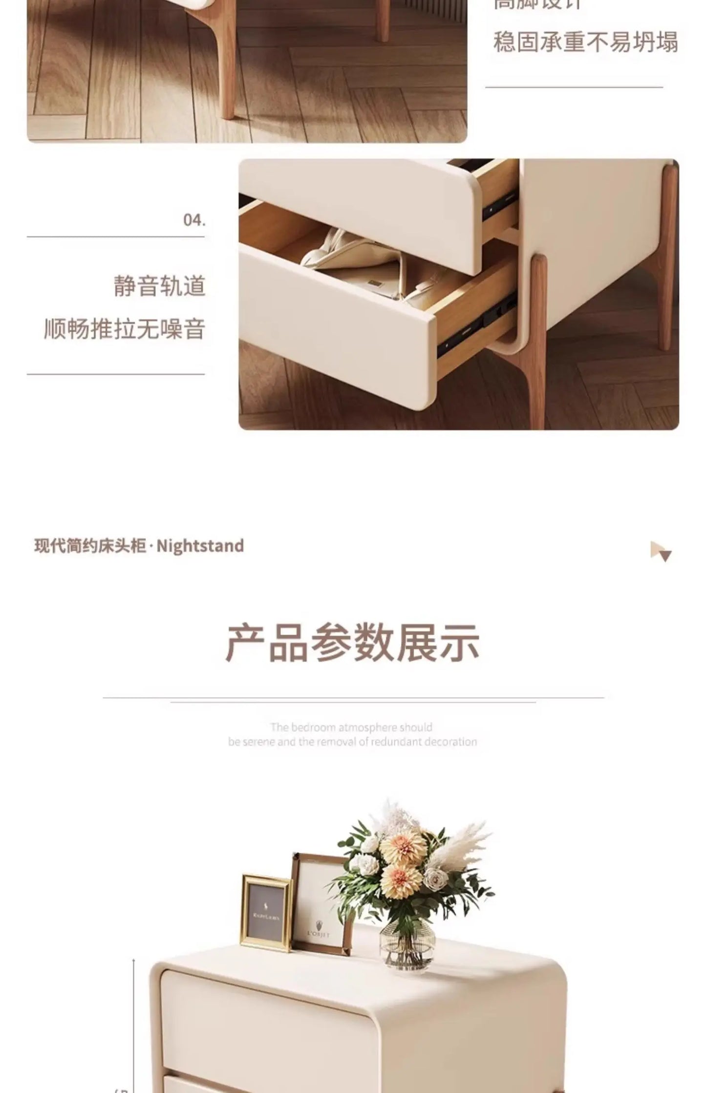 Bedroom Storage Night Table Drawer Modern Trendy Night Table Minimalist Mesitas De Noche Para El Dormitorio Home Furniture