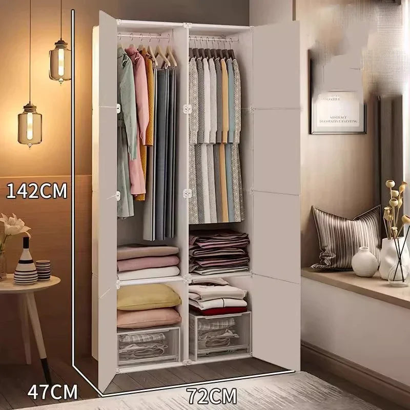 Storage Organizer Closet Partitions Cupboard Bedroom Clothes Wardrobe Shelf Foldable Living Room Guarda Roupa Salon Furniture