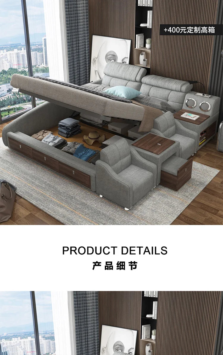 Bedroom Handles Beds Aesthetic Vanity Double Storage Children Beds Sleeping Lounge King Mobili Per La Casa Home Accessories