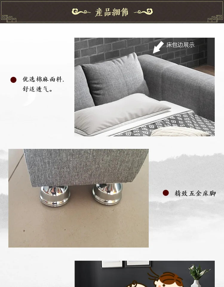 Bedroom Unique Bed Aesthetic Modern Headboard Double Children Bed Sleeping 180x200 Muebles Para Dormitorio Home Accessories