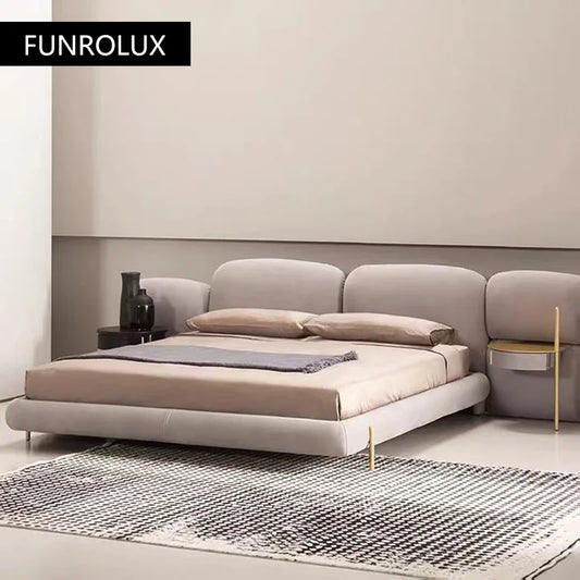 Modern and simple velvet bed bedroom 1.8m large bed master bedroom double bed
